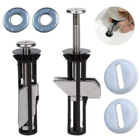 Sollbry Lot de 2 (1 paire) - Kit de fixation par le haut - Facile à monter - Accessoires de rechange pour abattant de WC