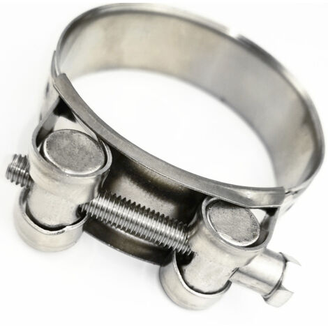 Sollbry Lot de 2 colliers de serrage à tourillon 17-19 mm - largeur de la bande 18 mm - en acier - couleur argent - fluides clé plate tuyaux gaines ventilation