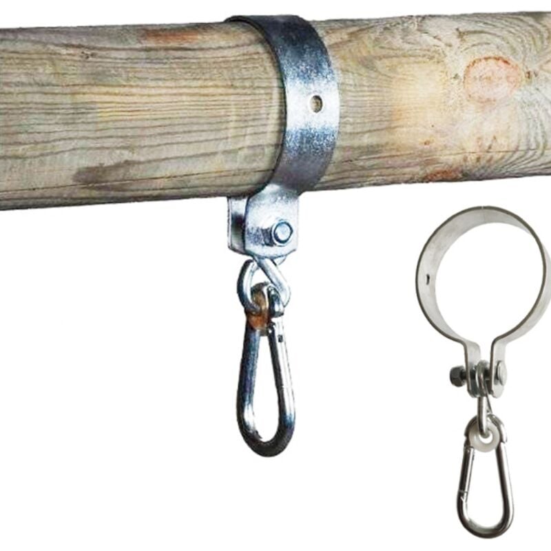 Sollbry - Lot de 2 crochets de balançoire avec mousqueton pour poutres rondes ø 10cm