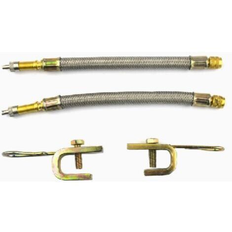 Sollbry Lot de 2 Extension Valve de Pneu, Pneu Valve Rallonge pour Pneu de Camion, Bus et Remorque, 18cm, Accessoires équipement extérieur