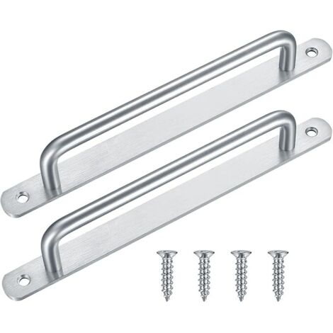 RAN Poignée de Porte en Verre de Douche en Acier Inoxydable 304 4Pcs