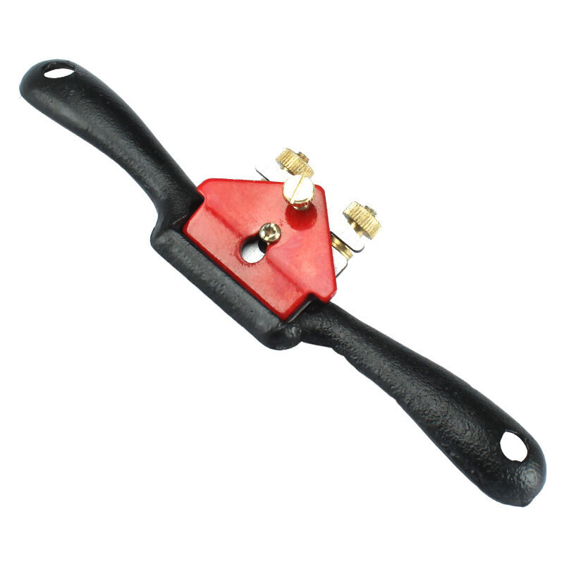 Sollbry - Lot de 2 rabots à rayons réglables de 21 cm avec base plate et lame en métal pour le travail du bois et 2 lames supplémentaires pour