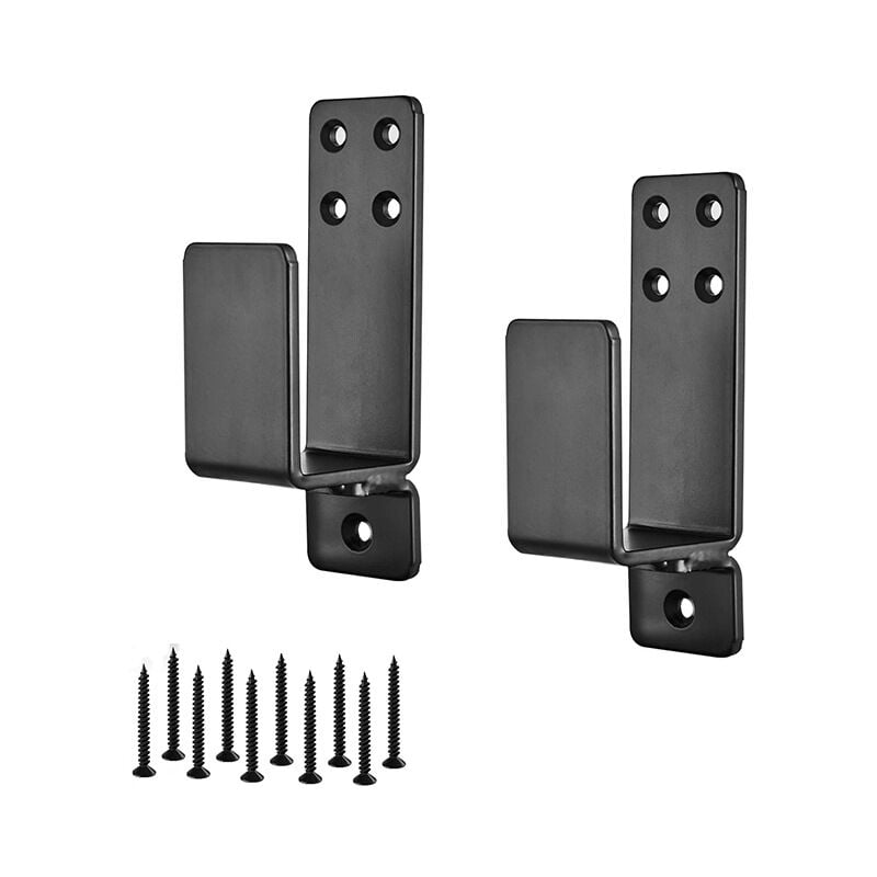 Sollbry Lot de 2 supports de serrure de porte blindée, support en acier en forme de U pour portes de renfort, garage, entrepôt et grange, compatible