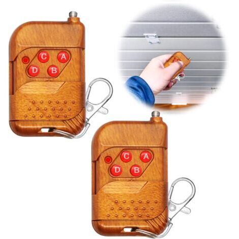 Sollbry Lot de 2 télécommandes universelles pour porte de garage - 433 MHz - Clone pour interrupteur, porte de garage, interrupteur de portail roulant