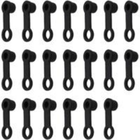 Sollbry Lot de 20 bouchons de purge de freins en caoutchouc pour voitures, motos et automobiles, 8 mm, noirs