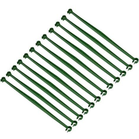 Sollbry Lot de 24 connecteurs de treillis extensibles pour cage à tomates - Supports de tige de connexion en plastique - Fournitures de jardinage pour tous les piquets de plantes