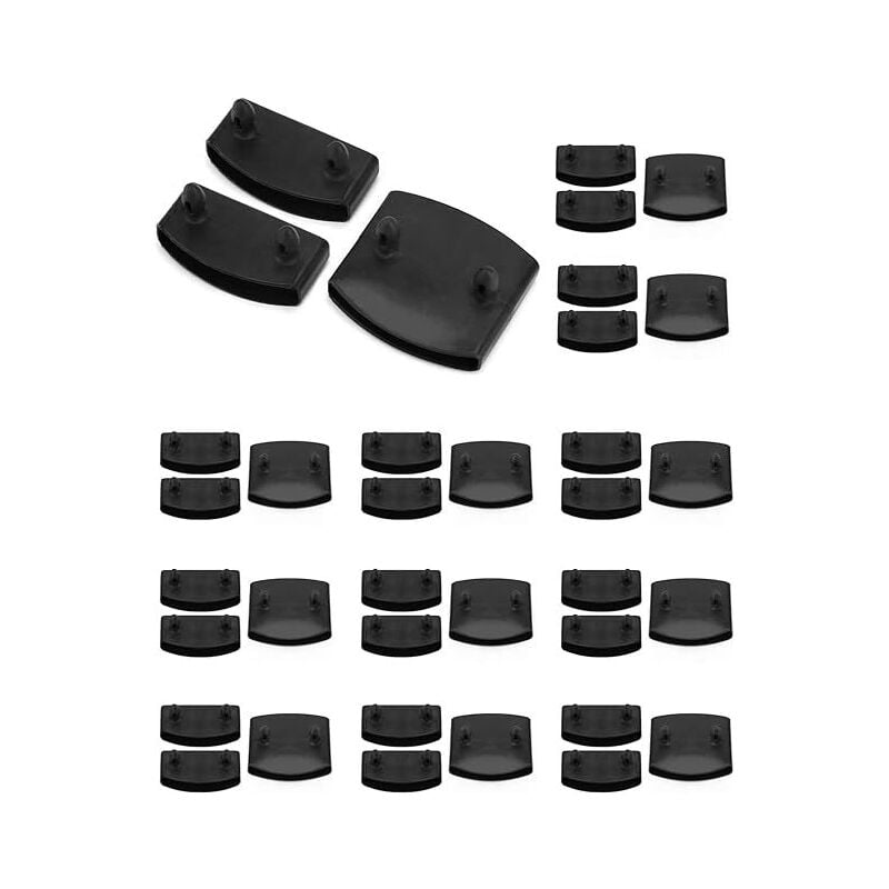 Sollbry - Lot de 36 Embouts pour Lattes de Sommier, Support Latte Sommier, Incluant 24 Embouts Latéraux et 12 Supports Centraux, Capuchons de