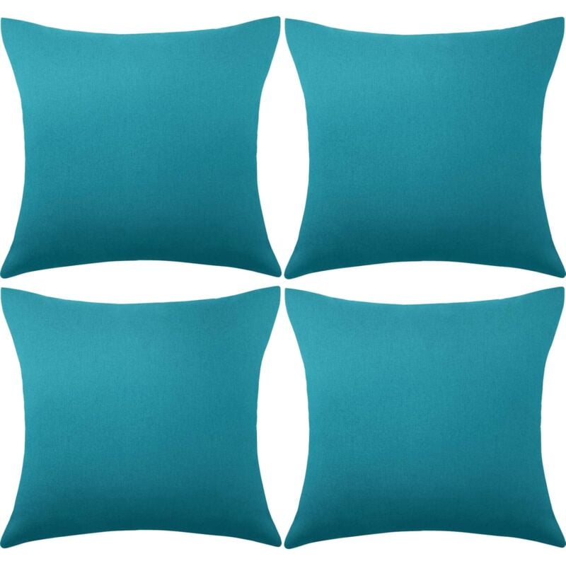 Sollbry Lot de 4 housses de coussin décoratives d'extérieur imperméables, housse de coussin carrée imperméable pour patio, balcon, jardin, pour