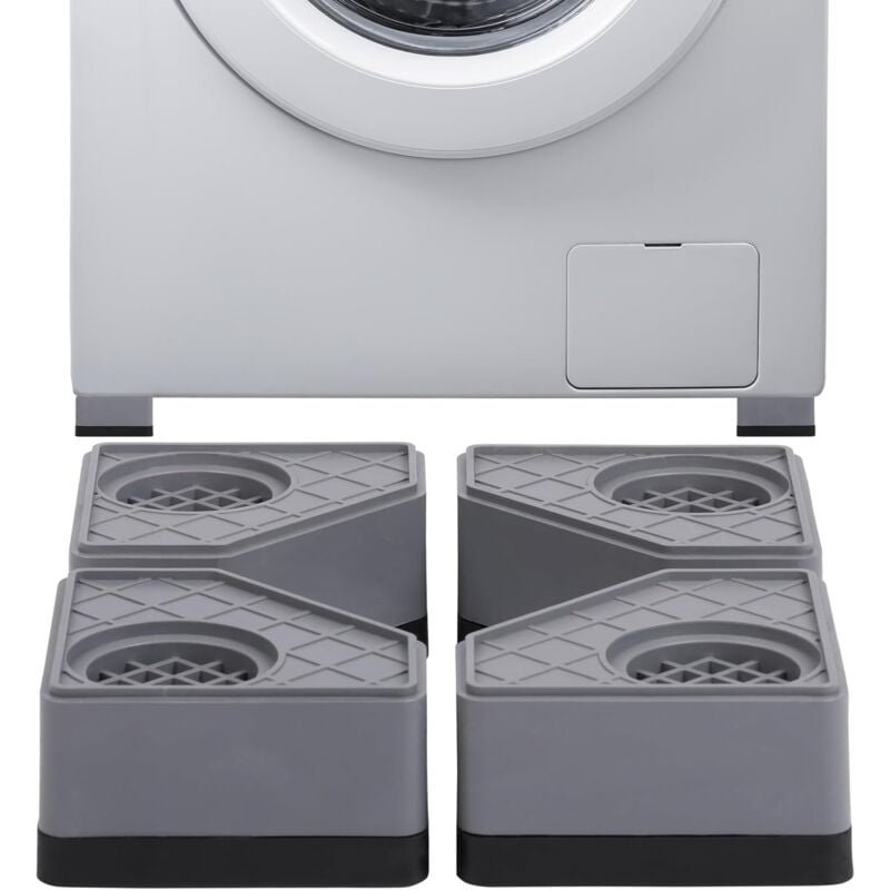 Sollbry - Lot de 4 Patins Anti Vibration Machine a Laver - Patin Machine à Laver & Sèche-Linge Anti-Dérapant, Anti-Bruit & Anti-Choc - Stabilisateur