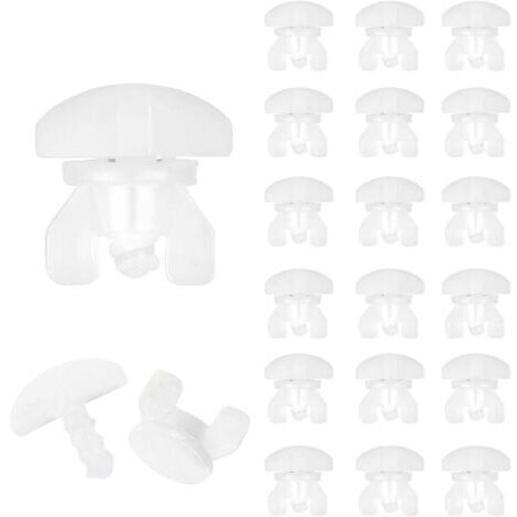 Sollbry Lot de 40 rideaux de blocage universels, pour systèmes de rails, bloqueurs intermédiaires, rideaux, bloqueurs, rail de rideau (transparent)