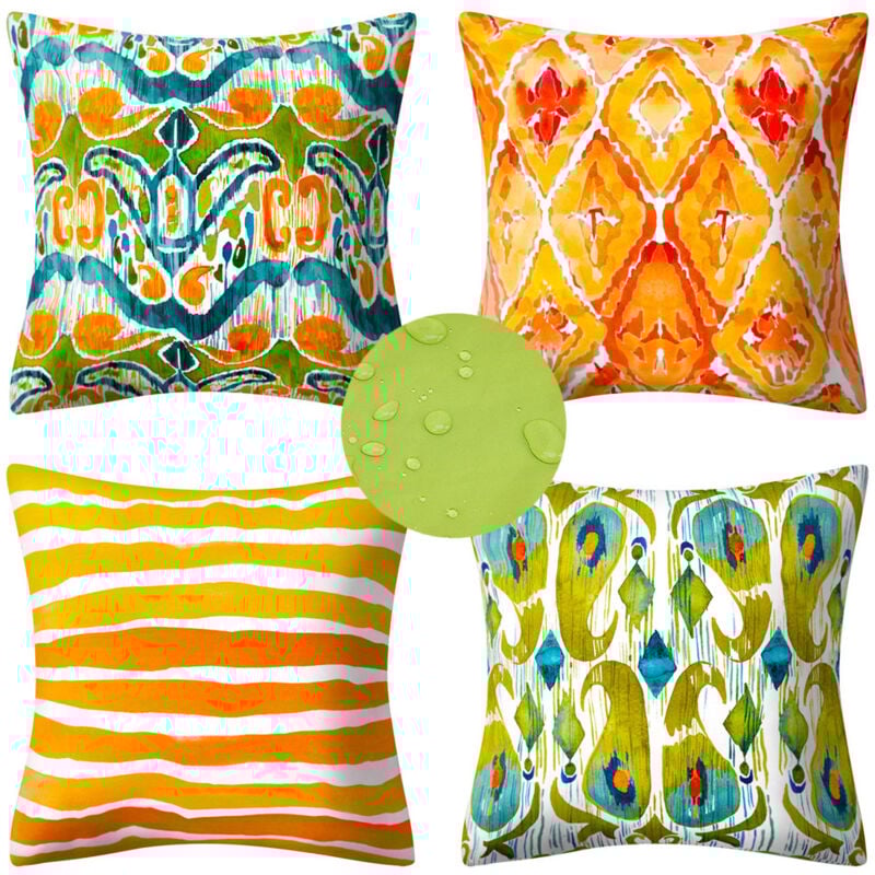 Sollbry - Lot de 4pcs Housses de Coussin 45x45cm style ethnique Vintage Taie d'oreiller