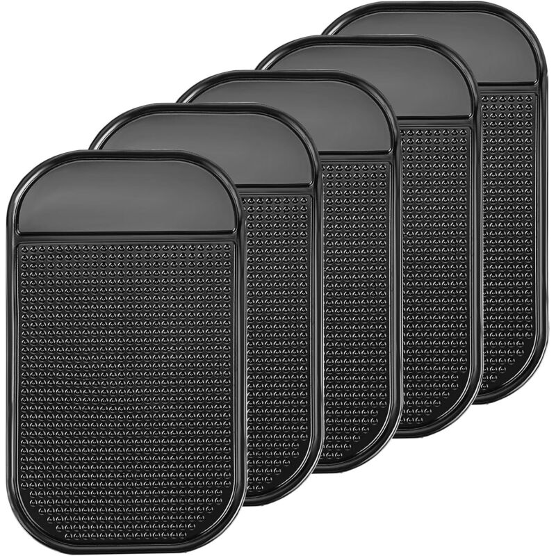 Lot de 5 tapis antidérapants pour tableau de bord de voiture - Multifonctions - Résistants à la chaleur - Pour téléphones portables, clés, lunettes