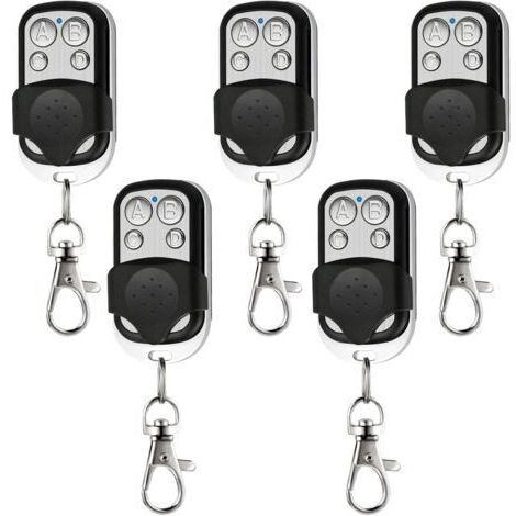 Sollbry Lot de 5 télécommandes universelles sans fil pour porte de garage 433 MHz avec couvercle coulissant pour porte de garage de voiture