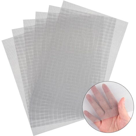 Sollbry Lot de 6 grillages métalliques de 12 × 8,3 pouces, 20 mailles en acier inoxydable, grillage métallique robuste antirouille pour cage, évent, jardin, moustiquaire, filtre