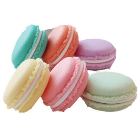 Sollbry Lot de 6 mini boîtes de rangement en forme de macarons pour bijoux et produits cosmétiques, Boîte Macaron Petite Boîte Ecrin De Rangement Boîtes, Lot de 6 Coloré