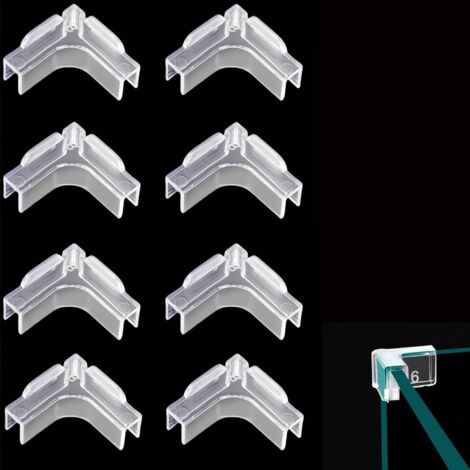 Sollbry Lot de 8 Housses Souples pour Aquarium Outils de Protection en Verre pour Aquarium Protection d'angle pour Aquarium pour réservoir de Poissons d'Aquarium Transparent (6 mm)