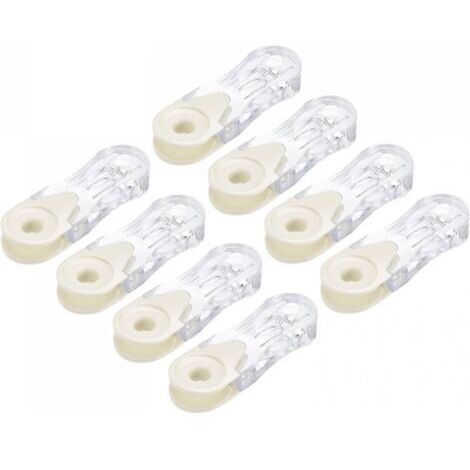 Sollbry Lot de 8 Poignées de Stores Poids de Cordon de Rideau Pendentifs de Ficelle pour Store Vertical Enrouleurs Rideaux Volet de Fenêtre Poignée de Sécurité en Plastique Transparent