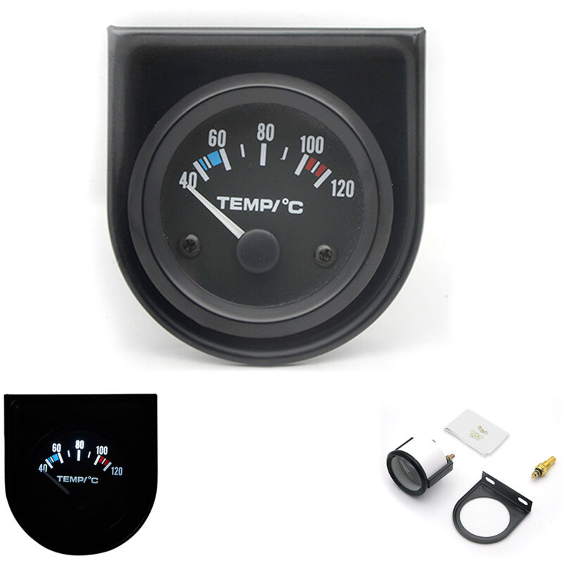 Sollbry - Manometre d'huile automobile reamenagement 52mm Instrument de pression d'huile automobile 0 100PSI Manometre d'huile avec capteurs 12.0V