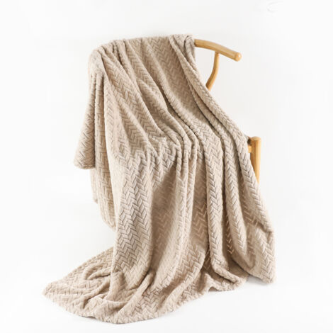 Sollbry Manta de forro polar color blanco roto para sofá y cama, 127 x 178 cm, franela jacquard decorativa 3D, suave, acogedora, ligera y cálida, ideal para todas las estaciones.