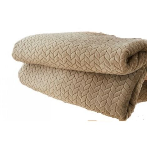 Sollbry Manta de franela sedosa premium color caqui, ligera y con estampado de hojas, para cama, ideal para cualquier temporada (caqui, 100 x 150 cm)