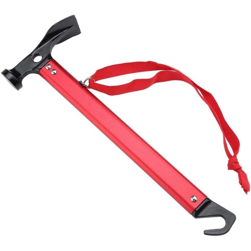 Sollbry - Marteau de Tente Maillet de Camping en Aluminium Extracteur Outil Multifonctionnel Léger pour Randonnée Auvent Piquet