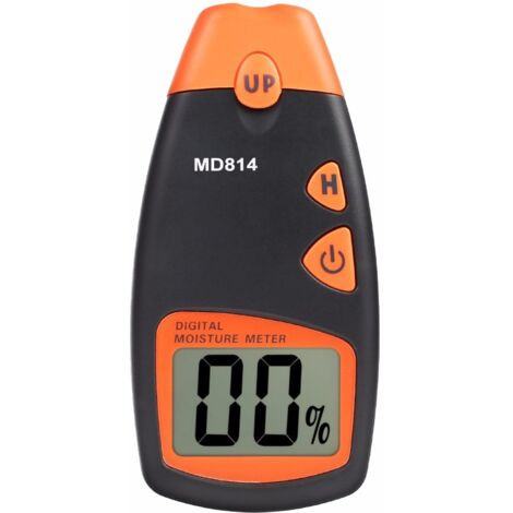 Sollbry Medidor de humedad, medidor de humedad digital portátil, comprobador de humedad para madera con pantalla LCD digital HD, rango de medición: 5%-40%, precisión: +/- 1% (batería no incluida)