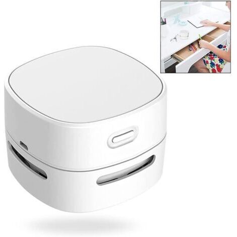 Sollbry Mini Aspirateur de Table sans Fil USB Rechargeable, Aspirateur de Bureau, Balayeuse Aspirateurs à Main, la Poussière de la Table, pour Table Bureau Coussin Voiture Clavier