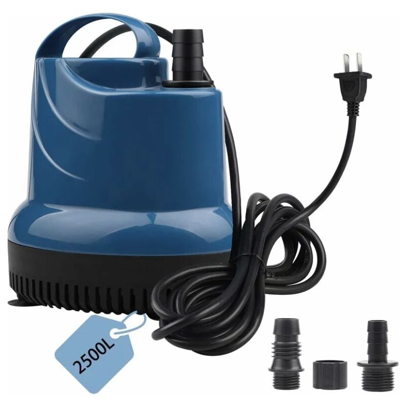 Sollbry - Mini Pompe à Eau Pompe Submersible 2500 l/h 40W 230V Pompe Vide Cave Hauteur de Refoulement 2,3 m Câble 2,5 m pour Jardin, Aquarium, Étang,