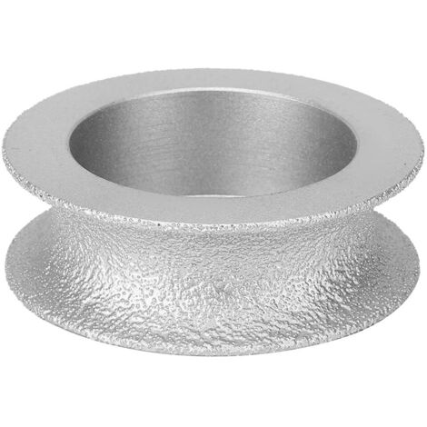 Sollbry Muela de diamante de alta eficiencia, muela de diamante soldada, muela de amoladora angular resistente al desgaste, herramienta de pulido de 7,3 cm para piedra, cerámica y vidrio (muela cóncav