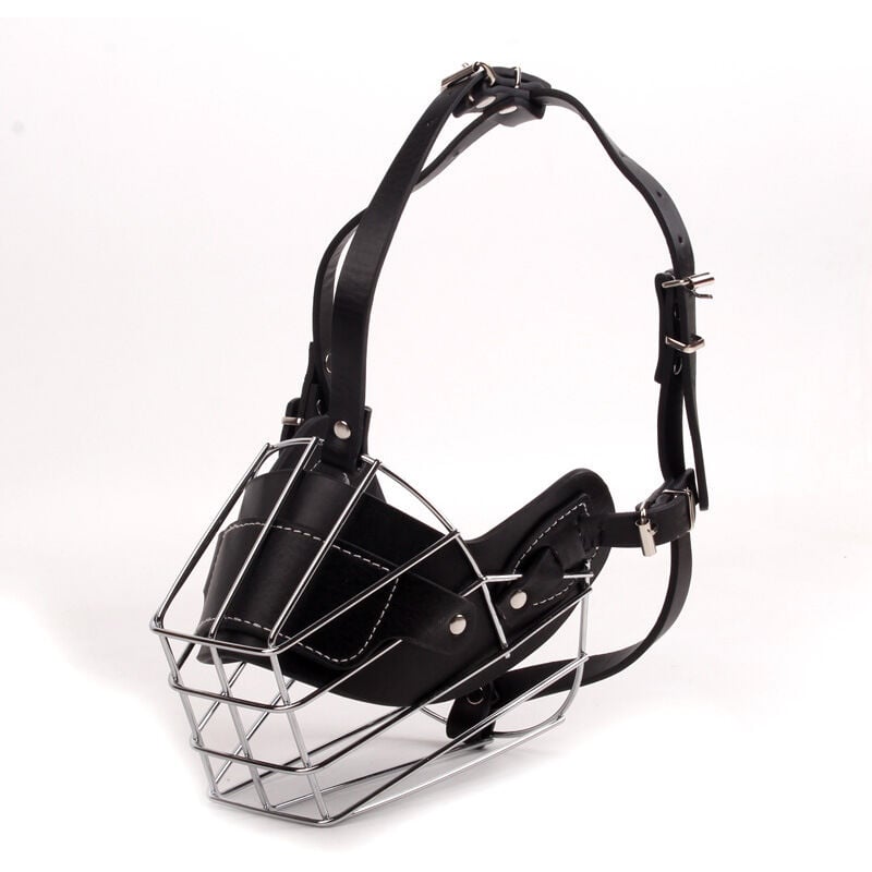 Muselière pour Chien Métal Museau Chien Museliere Anti Aboiement Anti-Morsure Réglable pour Chien Grand Moyen Petit - Sollbry