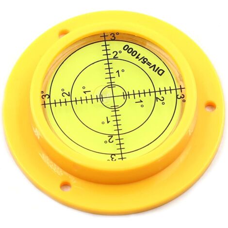 Sollbry Nivel de burbuja circular Bullseye de alta precisión de 90 mm con orificios de montaje para autocaravanas