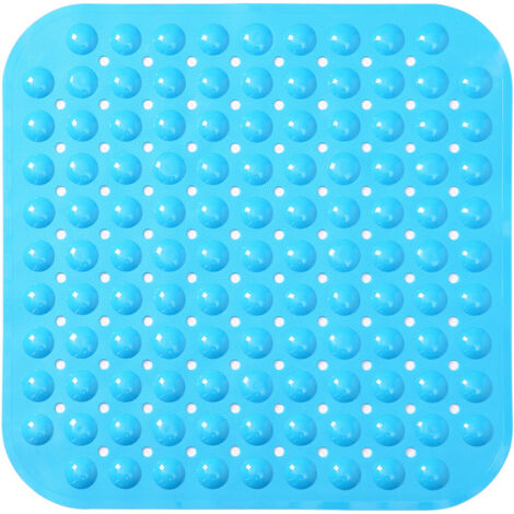 Sollbry Non-Slip Bath Mat, Shower Mat, Bath Mat, Non-Slip Bath Mat, Non-Slip Bath Mat, Washable Bath Mat, 46 X 46cm(Blue)