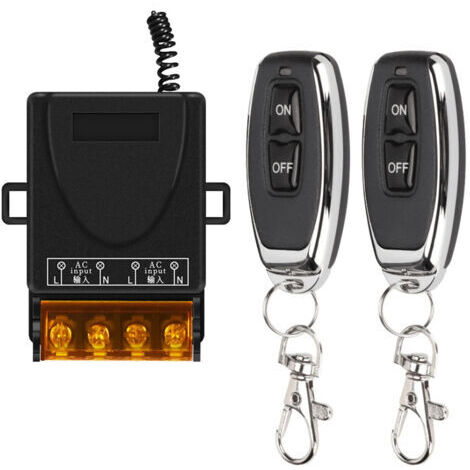 Sollbry ON-OFF Interrupteur de télécommande Haute Puissance sans Fil 433Mhz, RF AC 220V pour lumière, Pompe à Eau, appareils ménagers, Irrigation agricole,Normalement ouvert
