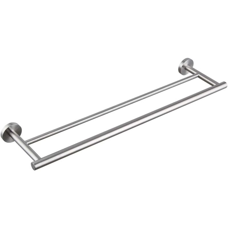 Sollbry - Organisateur de salle de bain, porte-serviettes Double porte-serviettes de 40cm, support mural en acier inoxydable, finition brossée