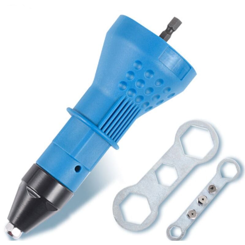 Sollbry - Outil de Rivetage, Accessoire de Pistolet à Rivet électrique Professionnel, outil D'insertion D'adaptateur de Perceuse à Riveter Sans Fil