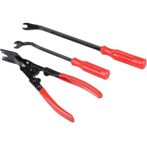 Sollbry Outil Demontage Garniture Voiture, Car Trim Removal Tool, Installateur Pry Outil, Outils Demontage Garniture Auto, Pince à Degrafer, 3 Pièces pour Tableaux de Bord e Moyeux Roue de Voiture