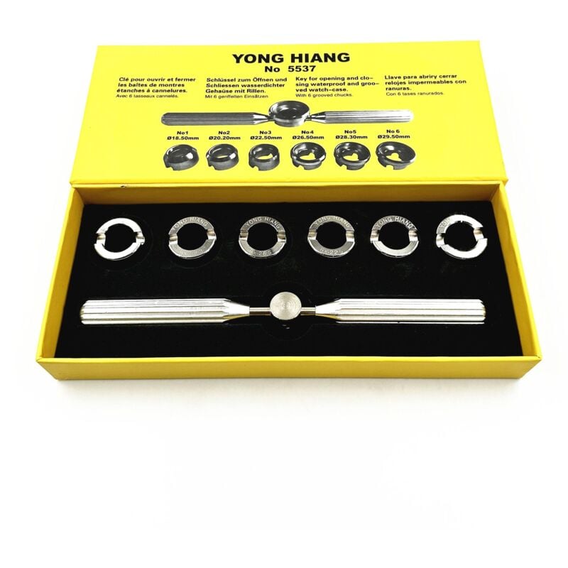 Sollbry - Outils de montre Outils de réparation de montres (poignée noire 5537)