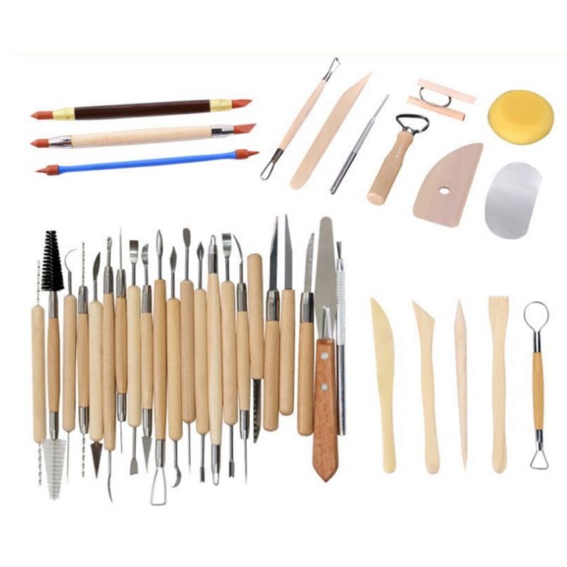 Sollbry - Outils en argile 38 pièces Outils de poterie Outils de sculpture en argile pour enfants Kit d'outils en argile polymère Outils en céramique