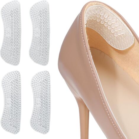 Sollbry Paar Fersenpolster für High Heels, Silikon-Kissenpolster für zu große Schuhe, selbstklebende rutschfeste Schuhabsatzschützer, verhindert Reibungsblasen