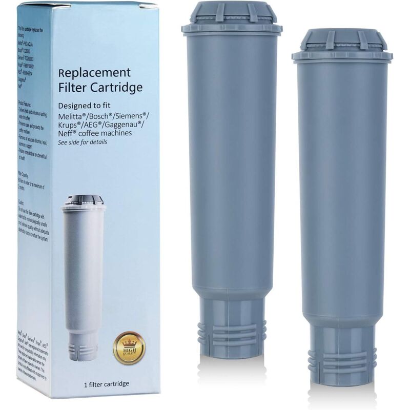 Sollbry Pack de 2 cartuchos de filtro de agua para cafeteras Melitta/Krups Claris F088 F088 01/Siemens TCZ60003/AEG/Neff/Bosch TCZ6003