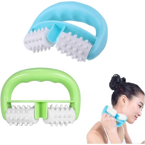 Sollbry Pack Massage Roller with D-Shaped Handle, Anti-Cellulite Roller, Anti-Cellulite and Anti-Skin Problems for Anti Cellulite, Anti-Aging, Smooth for Skin - Muscles/Massage