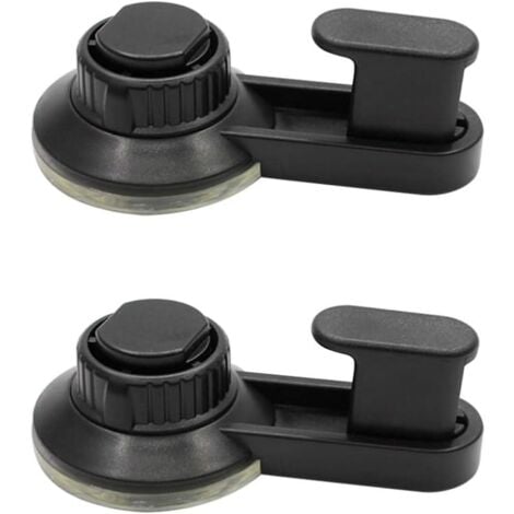 Sollbry Pack Removable Reusable Suction Cup Hooks for Coats Towels Bathrobes Suction Cup Hook for Travel Hotel（Black）