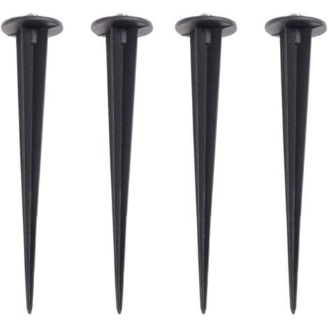 Sollbry Pack Solar Lawn Lights, Landscape Lighting, Garden Ground Stakes, Ground Nail Replacement, Christmas Lights (160mm, Black)