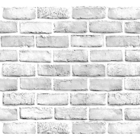 Sollbry Papel tapiz de ladrillo gris blanco, papel tapiz autoadhesivo, papel tapiz despegable y pegable, protector contra salpicaduras de cocina, sala de estar