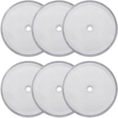 Sollbry Paquet de 6 filtres à tamis de rechange pour presse française, filtres à mailles réutilisables pour cafetières à pression universelles de 1000 ml / 34 oz / 8 tasses