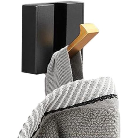 Sollbry Paquete de 2 ganchos plegables de aleación de aluminio para toallas, para colgar en la pared, ocultos, para batas, resistentes y decorativos, para colgar sombreros, toallas y ganchos de pared