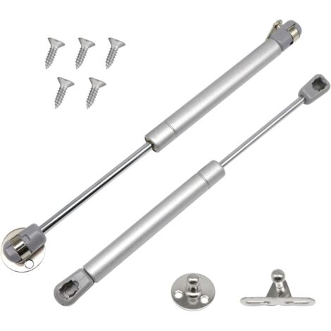 Sollbry Paquete de 2 resortes de gas, amortiguadores de gas de 60 N/6 kg para muebles, bisagras de cierre suave, resorte de gas hidráulico para armarios de cocina (2, 60 N)