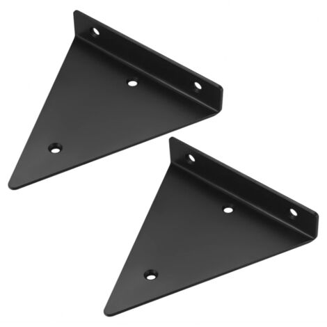 Sollbry Paquete de 2 soportes flotantes para estantes (14 cm x 13 cm): soporte de pared triangular invisible de alta resistencia para estanterías de almacenamiento y libros.
