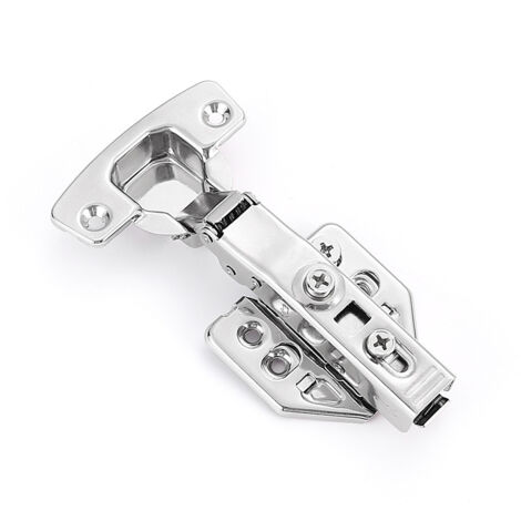 Sollbry Paquete de 4 bisagras ocultas sin marco para gabinetes de cocina, bisagras resistentes de cierre suave para puertas de gabinete (12,3 × 6,5 cm)