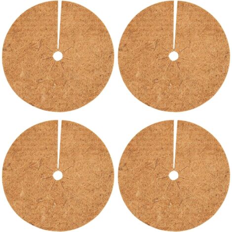 Sollbry Paquete de 4 cubiertas para macetas de 20 cm hechas de cáscaras de coco para plantas de exterior en invierno.